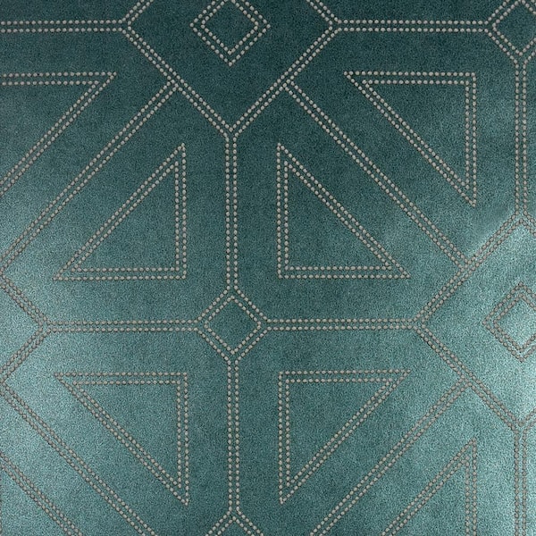 A-Street Prints Voltaire Dark Green Geometric Paper Strippable Roll (Covers 56.4 sq. ft.)