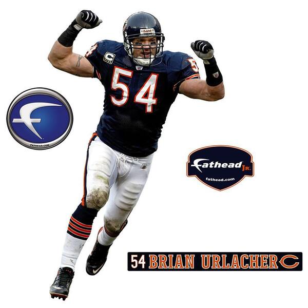 Fathead 20 in. x 32 in. Brian Urlacher Chicago Bears Wall Decal