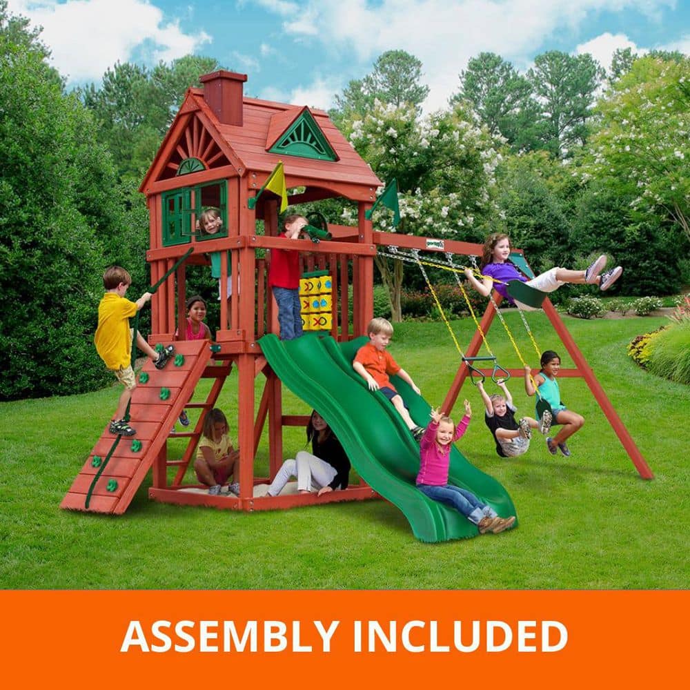 Gorilla Playsets Professionally Assembled Double Down Kids Wood