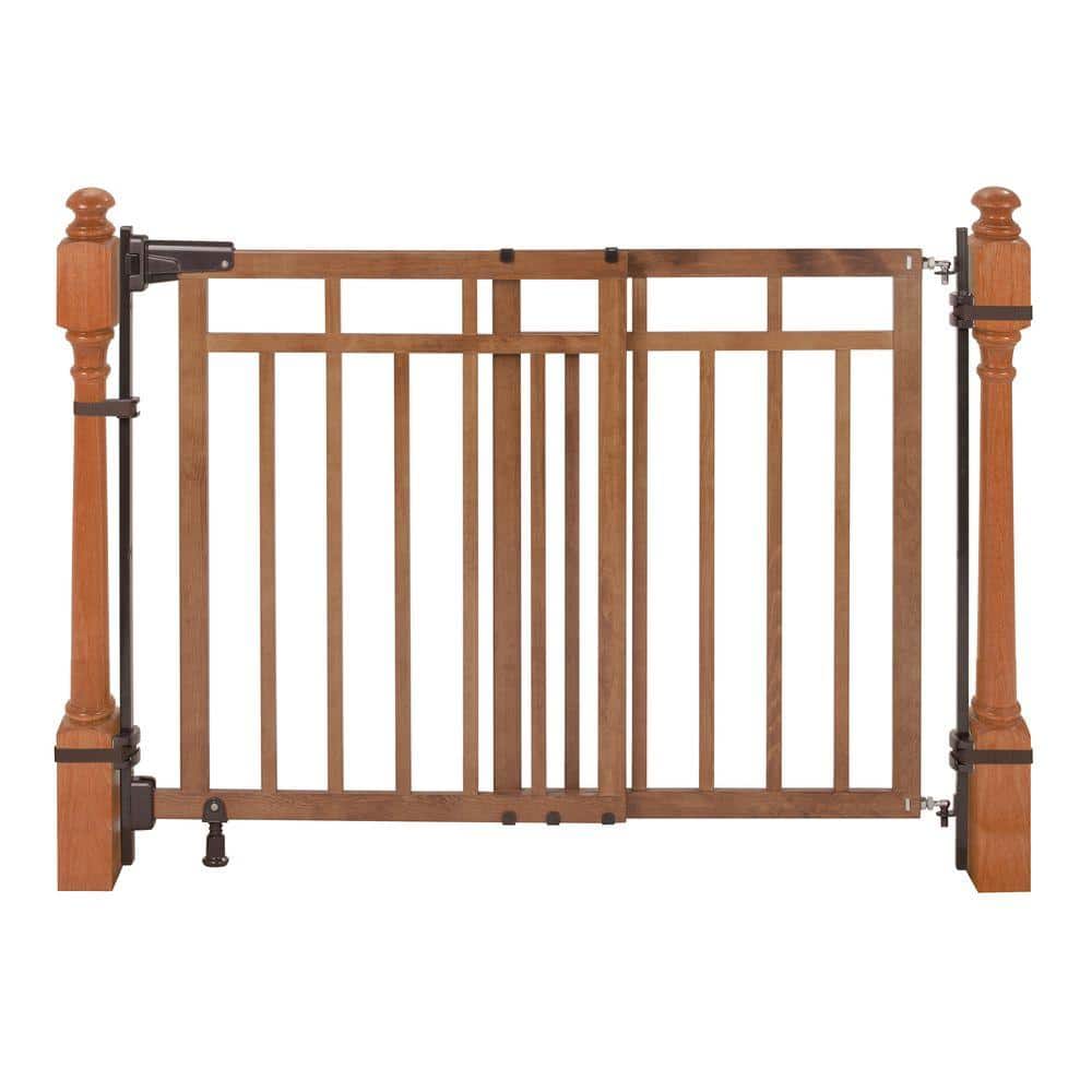 INGENUITY Wood Banister and Stair Safety Pet and Baby Gate, 33 in