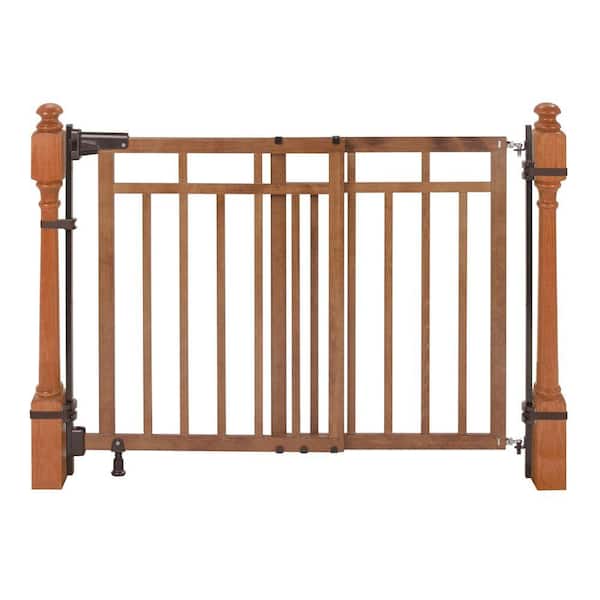 INGENUITY Wood Banister and Stair Safety Pet and Baby Gate, 33 in. Tall