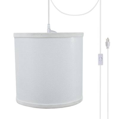 Spider x Shade in Off White, Aspen Creative 76021 One-Light Pendant with Rectangular Hardback Shaped x 10 Off Cotton 10 + 16 8 + 14 Spider x Shade in Off White, Aspen Creative 76021 One-Light Pendant with Rectangular Hardback Shaped x 10 Off Cotton 10 + 16 8 + 14