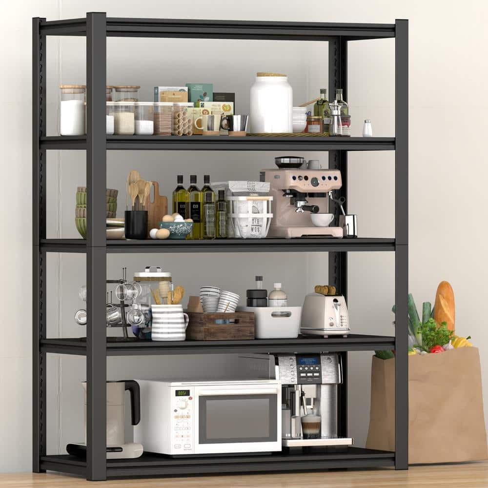 "83.9"" 5-Tier Heavy-Duty Steel Garage Storage Shelves, Adjustable Waterproof Rack for Warehouse & Pantry" price history on PriceWatchPro