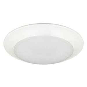 8 in. White Integrated LED Surface Mounted Disk Light Trim (6-Pack)