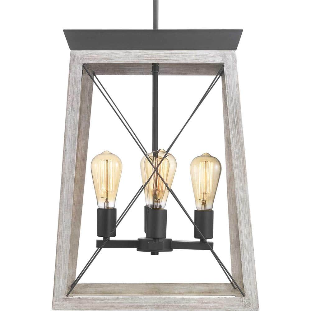 Briarwood Satin Nickel 4-Light Foyer Pendant with Vintage Charm