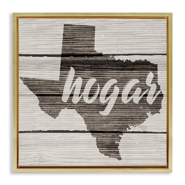 Stupell Industries Texas State Home by Lil' Rue Gold Floater Frame Travel Graphic Art Print 25 in. x 25 in.