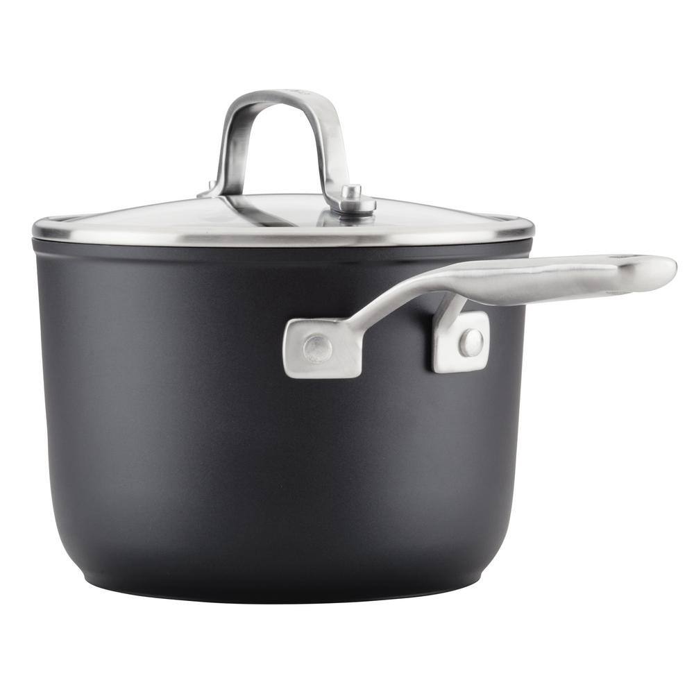 Matte Black 10-Piece Aluminum Nonstick Cookware Set