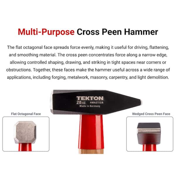 TEKTON 35 oz. Cross Peen Hammer HMA21135 - The Home Depot