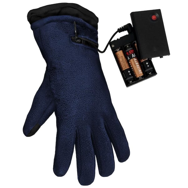 navy blue fleece gloves