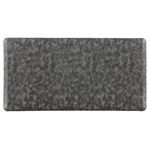 Cloud Comfort Gray 20 in. x 39 in. Medallion Embossed Anti-Fatigue Mat