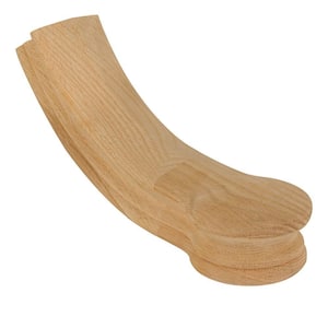 Stair Parts 7510 Unfinished Red Oak Starting Easing with Cap Handrail Fitting