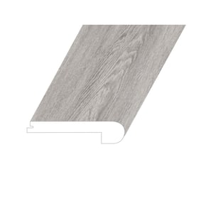 Domaine Gypsy Grey 1 in. T x 4.5 in. W x 94.5 in. L Vinyl Flush Stair Nose Molding