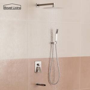 Single-Handle 1 -Spray Tub and Shower Faucet in Brushed Nickel - 10 Inch (Valve Included)