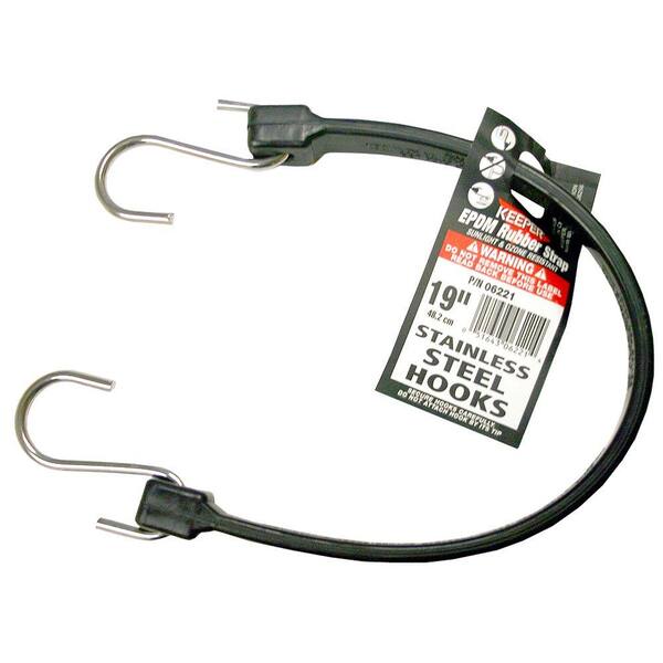 Keeper 19 in. EPDM Rubber Strap with Stainless Steel Hooks