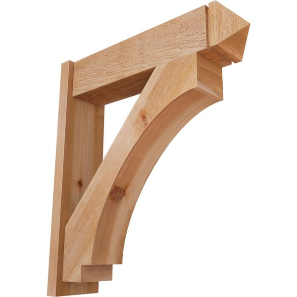 Ekena Millwork 8 in. x 36 in. x 32 in. Western Red Cedar Imperial Arts and Crafts Rough Sawn Outlooker