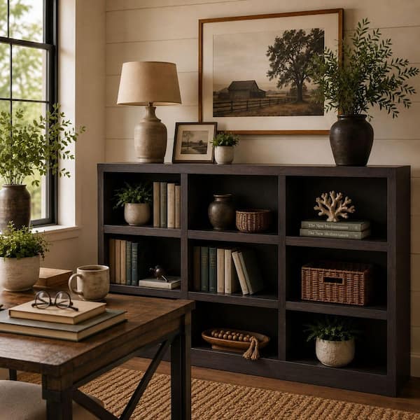 Concepts In Wood 36 in. Espresso Wood 9-shelf Standard Bookcase