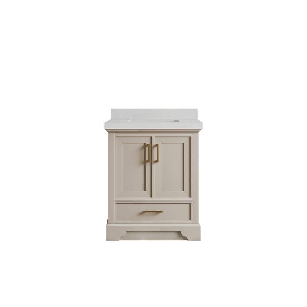 Charlotte 30 in. Single Sink Freestanding Fine Grain Bath Vanity with Carrara Qt. Top Unassembled price history on PriceWatchPro