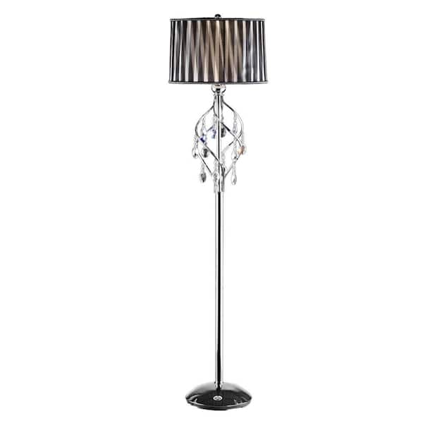 Silver Lady Crystal Floor Lamp, Ok Lighting Crystal Table Lamp