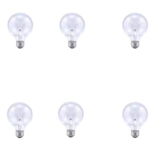 40-Watt Incandescent G25 Clear Globe Light Bulb (6-Pack)