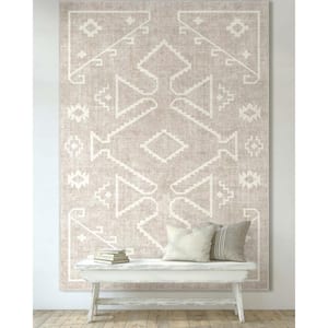 Beige 3 ft. 3 in. x 5 ft. Apollo Bottineau Distressed Southwestern Area Rug