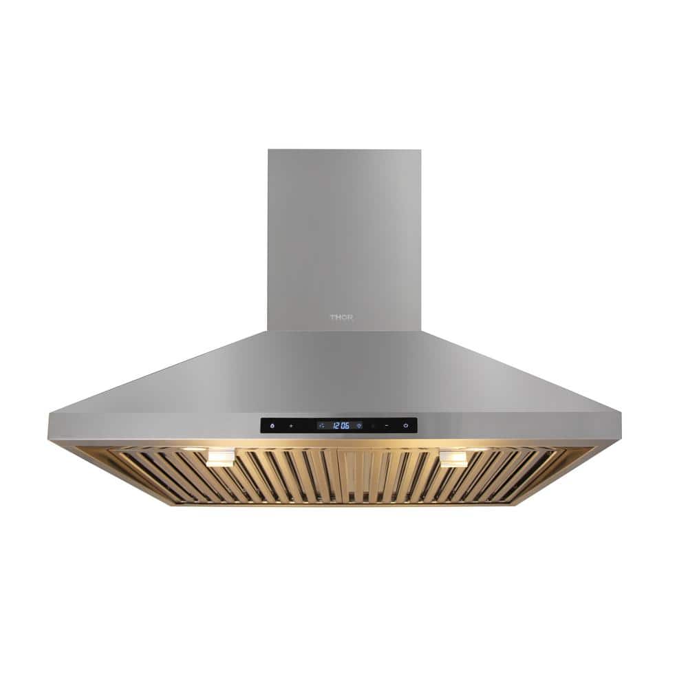 Thor Kitchen 30 in. Wall Mount LED Light Range Hood in Stainless Steel, Silver