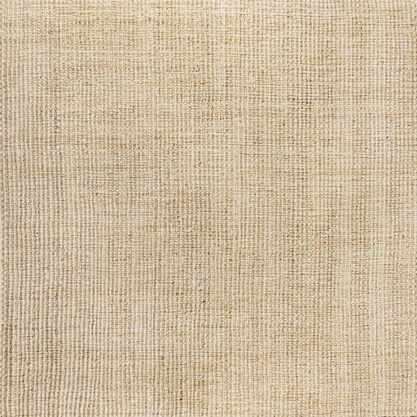Hiro Hand Woven Chunky Jute Ivory 5 ft. Square Area Rug
