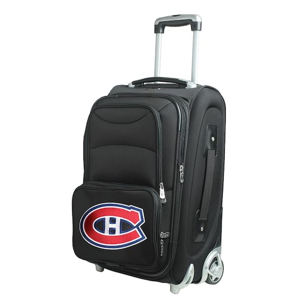 Denco NHL Montreal Canadians 21 in. Black Carry-On Rolling Softside Suitcase