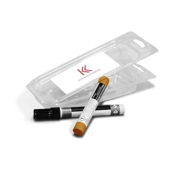 Kunal Kitchens Aberdeen Recessed 4.5 in. W x 8.25 in. H x 0.7 in. D in Caramel Touch-Up Kit in Assembled Base Cabinet