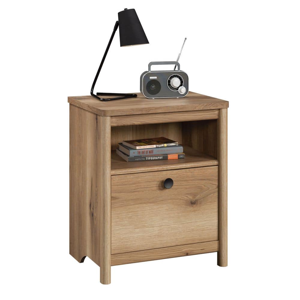 Dover Edge Modern Rustic Timber Oak Night Stand with Drawer