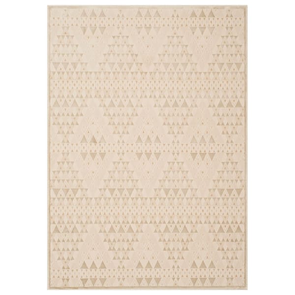 Noble 4 ft. x 6 ft. Light Beige/Cream Diamond Geometric Area Rug