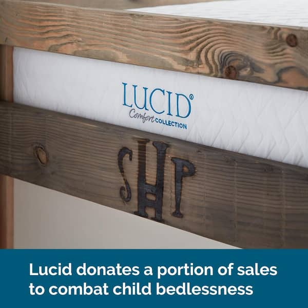 Lucid Comfort Collection 10 in. Firm Gel Memory Foam Tight Top Queen  Mattress LUCC10QQ45MF - The Home Depot