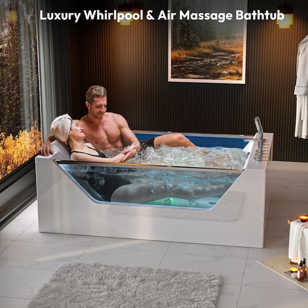 Empava 71 in. x 48 in. Whirlpool Air Combination Bathtub