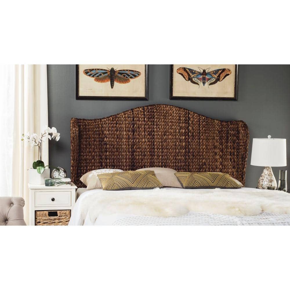Camelback Classic Queen Wicker Headboard in Rich Brown