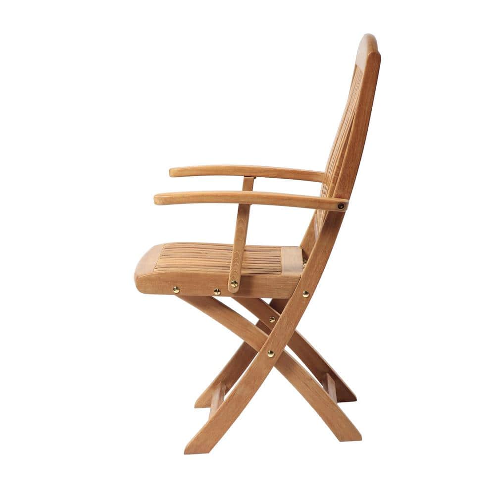 Colorado Honey Teak Folding Outdoor Armchair