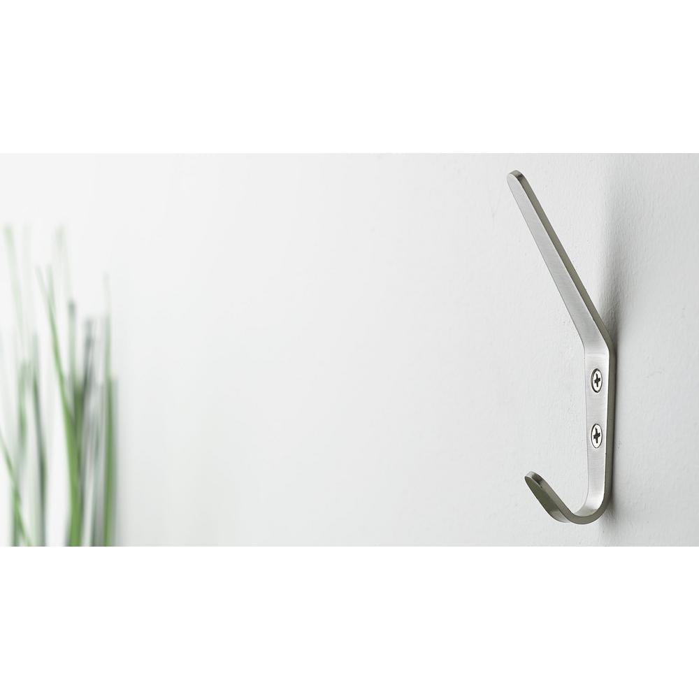 Brushed Nickel Adjustable Contemporary Metal Wall Hook