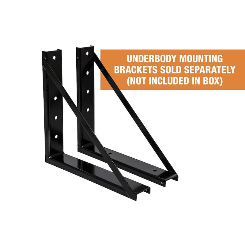 18 in. Black Steel Underbody Truck Box