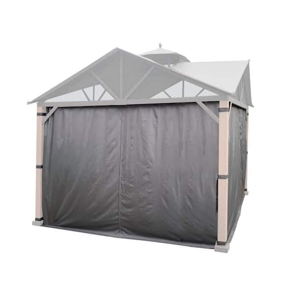 APEX GARDEN 10 ft. x 10 ft. Privacy Curtain Set for The Style Selections Gazebo Model TPGAZ2307
