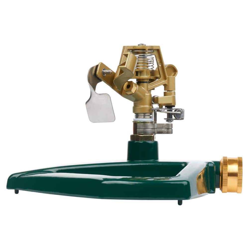 Green Heavy Duty Metal Pulsating Lawn Sprinkler