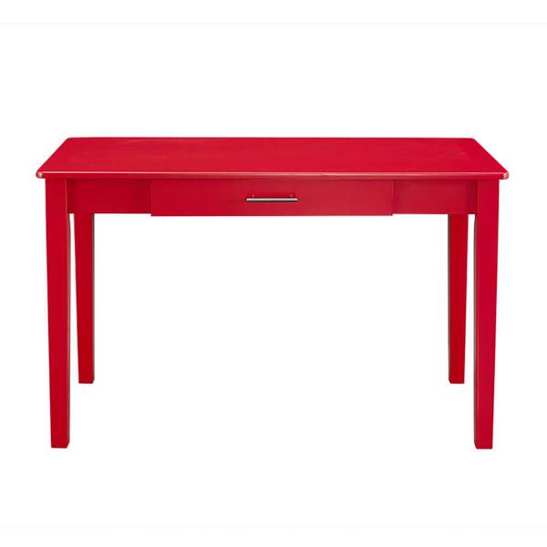 Walker Edison Furniture Company Midtown Red Desk with Storage