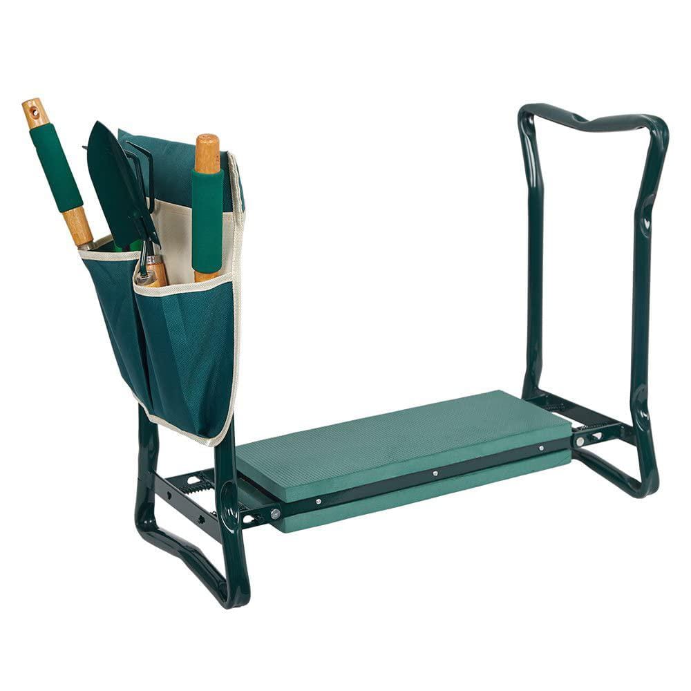 Garden Kneeler Seat Heavy-Duty Gardening Bench Stool with Tool Poch, Eva So