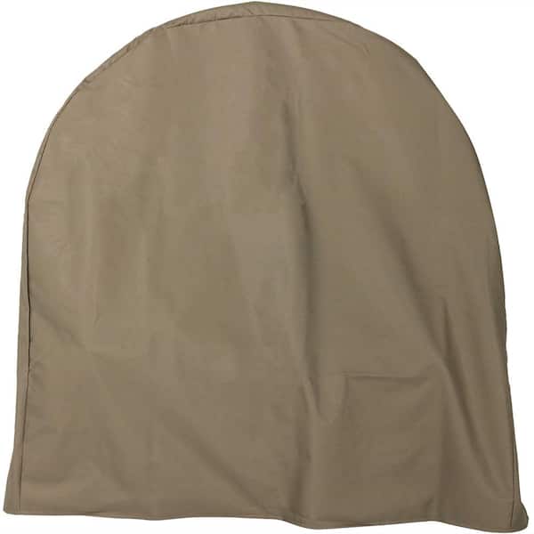Sunnydaze 24 in. Firewood Log Hoop Cover in Khaki
