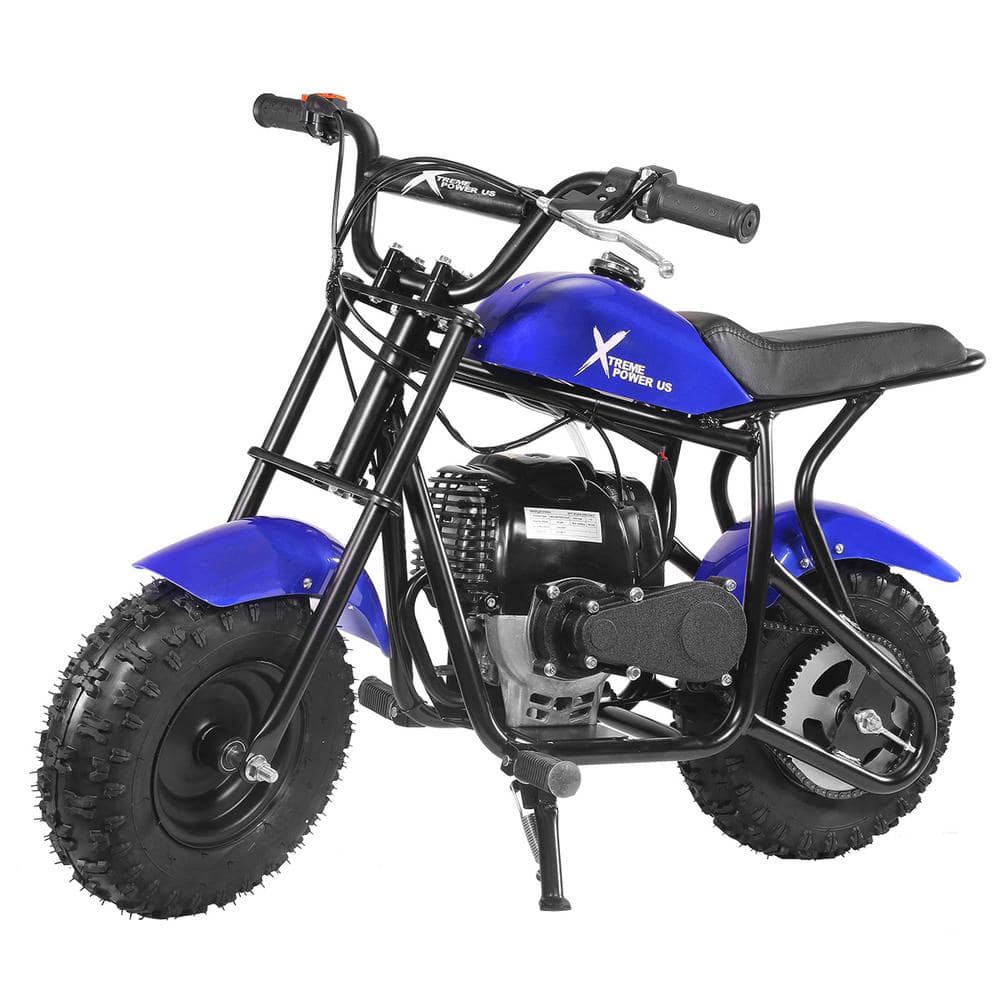 XtremepowerUS Pro-Edition Blue Mini Trail Dirt Bike 40cc 4-Stroke Kids Pit Off-Road Motorcycle Pocket Bike 99760