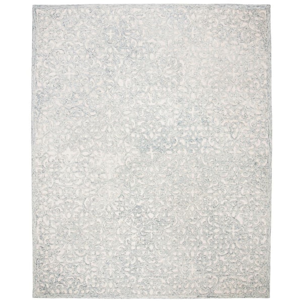SAFAVIEH Trace Charcoal/Ivory 9 ft. x 12 ft. Distressed Floral Area Rug