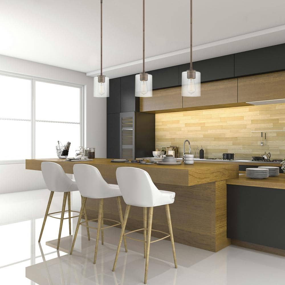 Liam Bronze Mini Pendant with Clear Glass Shade