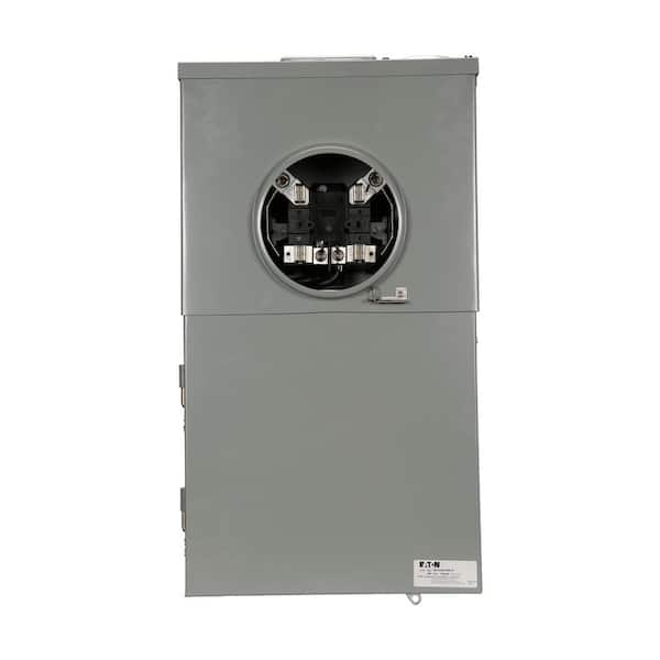 Eaton 100 Amp 24-Circuit Outdoor Main Breaker Meter Breaker Panel with Surface Cover