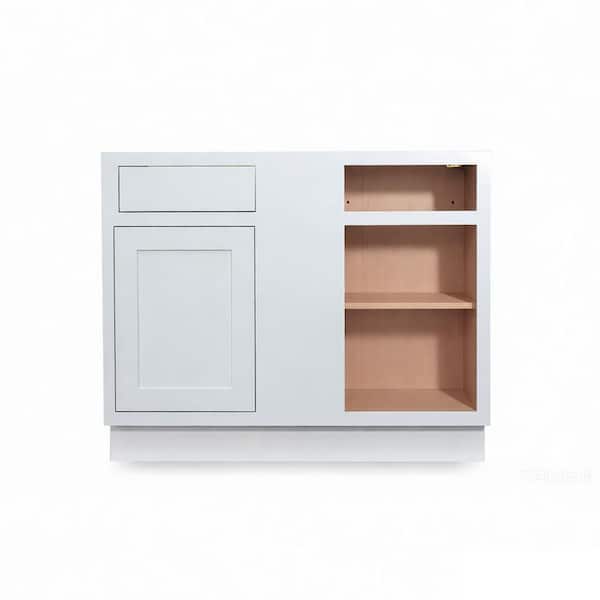 46 in. W x 25 in. D x 34.5 in. H Plywood Blind Corner Base Kitchen Cabinet in Beige