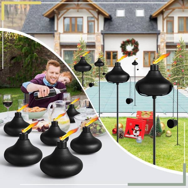 Home Garden Torch Set Of 4, Outdoor Metal Torches Curacao - View #10