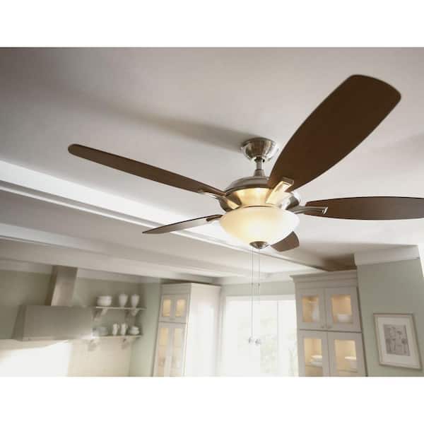 Hampton Bay Springview 52 in. Indoor Brushed Nickel Ceiling Fan 