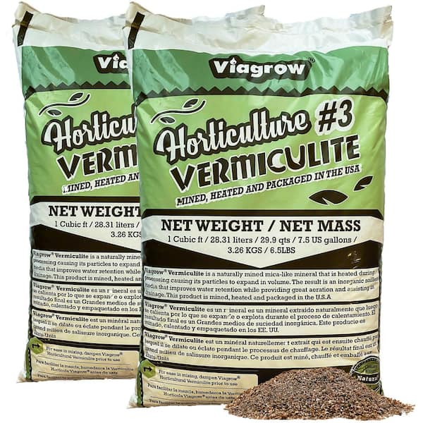 Viagrow 1 cu. ft. Horticultural Vermiculite 7.5 Gal./28.25 l (2-Pack)