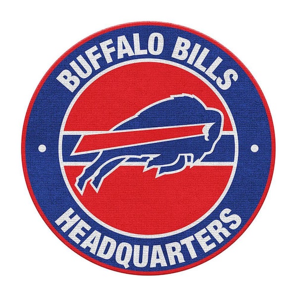 Buffalo Bills Headquarters Blue 5 ft. Classic Tufted Logo Round Indoor Area Rug